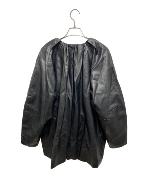 CLANE（クラネ）CLANE (クラネ) “EGG FAKE LEATHER JACKET” エッグフェイクレザージャケット ブラック サイズ:1の古着・服飾アイテム