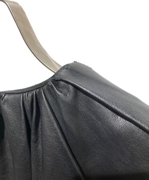 CLANE（クラネ）CLANE (クラネ) “EGG FAKE LEATHER JACKET” エッグフェイクレザージャケット ブラック サイズ:1の古着・服飾アイテム