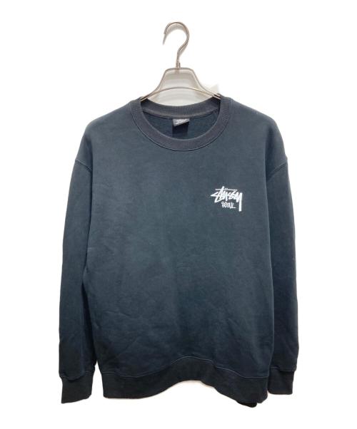 stussy（ステューシー）stussy (ステューシー) プリントスウェット ブラック サイズ:XLの古着・服飾アイテム