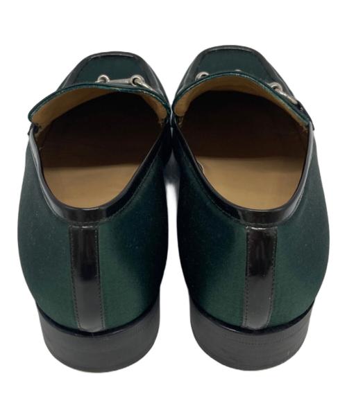 GUCCI（グッチ）GUCCI (グッチ) スクエアベロアビットローファー グリーン サイズ:７Bの古着・服飾アイテム