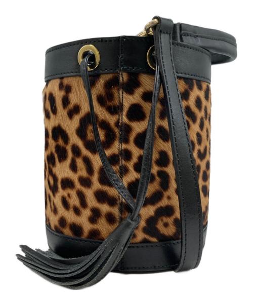 CHRISTIAN VILLA（クリスチャンヴィラ）CHRISTIAN VILLA (クリスチャンヴィラ) ハラコバケツワンショルダーバッグ ブラウン×ブラックの古着・服飾アイテム