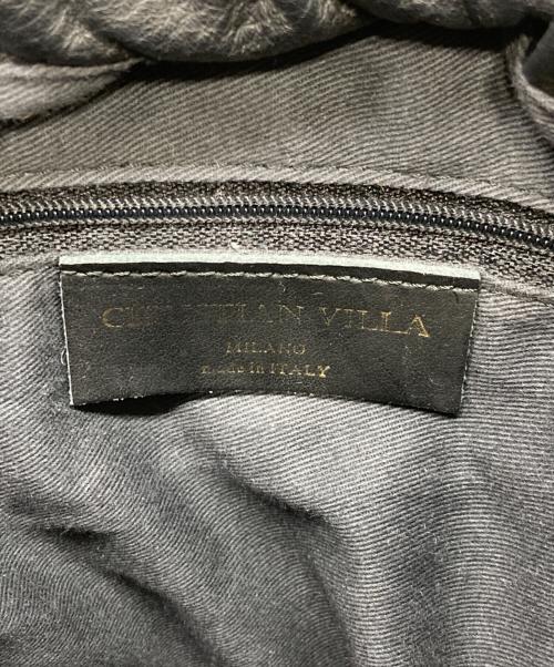 CHRISTIAN VILLA（クリスチャンヴィラ）CHRISTIAN VILLA (クリスチャンヴィラ) ハラコバケツワンショルダーバッグ ブラウン×ブラックの古着・服飾アイテム