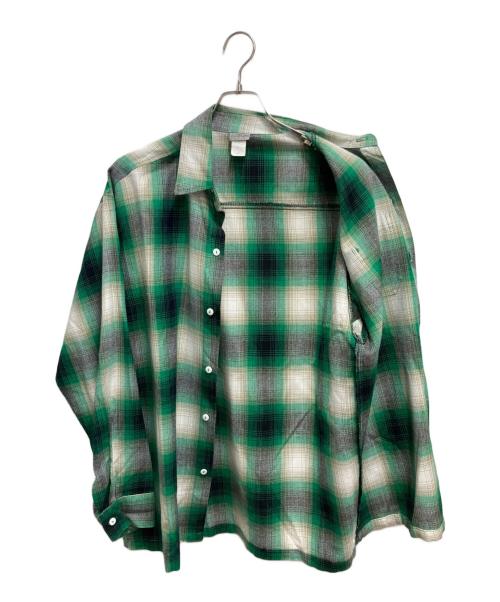 CalTop（キャルトップ）CalTop (キャルトップ) オンブレチェックシャツ グリーン サイズ:Mの古着・服飾アイテム