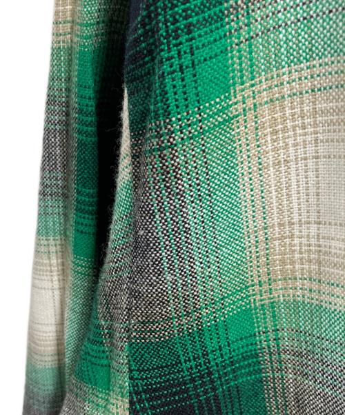 CalTop（キャルトップ）CalTop (キャルトップ) オンブレチェックシャツ グリーン サイズ:Mの古着・服飾アイテム