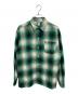 CalTop（キャルトップ）の古着「オンブレチェックシャツ」｜グリーン