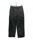 MHLエムエイチエル）の古着「ベイカーパンツ/WASHED CHINO COTTON」｜ダークグリーン