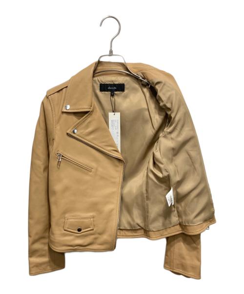 allureville（アルアバイル）allureville (アルアバイル) ラムレザージャケット ブラウン サイズ:1の古着・服飾アイテム