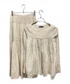 Curensologyカレンソロジー）の古着「コットンシルク ブラウス スカート セットアップ」｜ベージュ