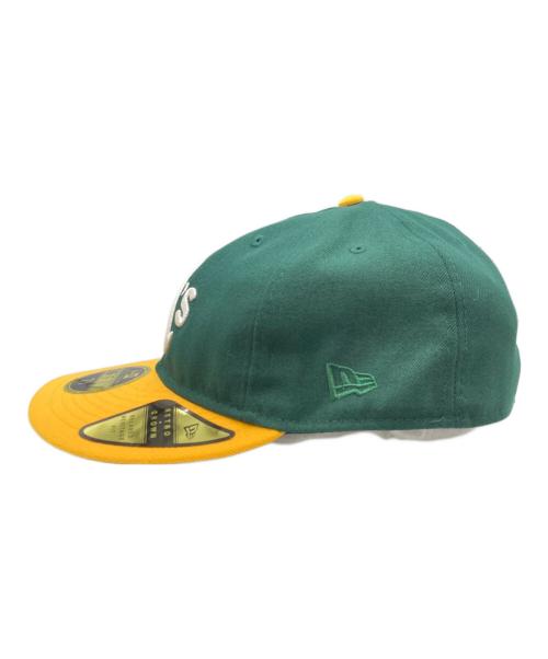 New Era（ニューエラ）New Era (ニューエラ) 59FIFTY AC Collection オークランド・アスレチックス グレーアンダーバイザー グリーン×イエロー 未使用品の古着・服飾アイテム