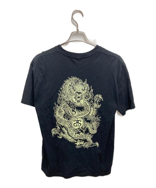 stussy（ステューシー）stussy (ステューシー) ドラゴンプリントTシャツ ブラック サイズ:Ｌの古着・服飾アイテム