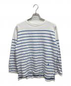 45Rフォーティファイブ・アール）の古着「バスクボーダーの908Tシャツ」｜ホワイト×ブルー