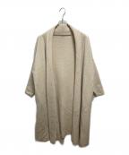 MUSEミューズ）の古着「スムースニットガウンコート」｜ベージュ