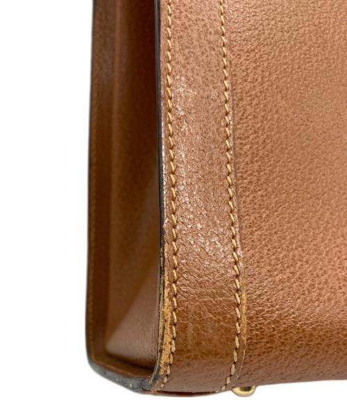 GUCCI（グッチ）GUCCI (グッチ) レザーバンブートートバッグ ブラウンの古着・服飾アイテム