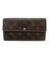 LOUIS VUITTON（ルイ ヴィトン）の古着「モノグラム ポルトフォイユ・サラ 長財布」｜ブラウン