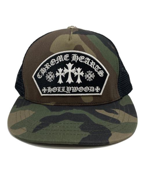 CHROME HEARTS（クロムハーツ）CHROME HEARTS (クロムハーツ) ROCKER ARCH PATCH トラッカーキャップ オリーブの古着・服飾アイテム