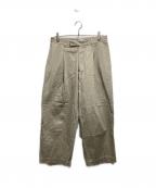 Traditional Weatherwearトラディショナルウェザーウェア）の古着「タックパンツ　UNIONSLACKS 103」｜ベージュ