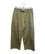Traditional Weatherwearトラディショナルウェザーウェア）の古着「スラックス　タックパンツ　UNIONSLACKS」｜カーキ