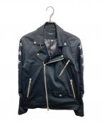 OVERDESIGNオーバーデザイン）の古着「ライダースジャケット」｜ブラック