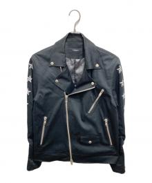 OVERDESIGN（オーバーデザイン）の古着「ライダースジャケット」｜ブラック