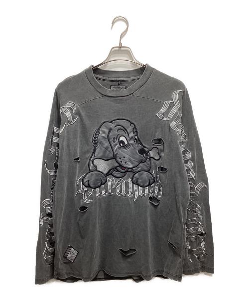 GALFY（ガルフィー）GALFY (ガルフィー) 闇に染まりしロンTEE ブラック サイズ:中型犬の古着・服飾アイテム