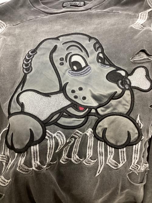 GALFY（ガルフィー）GALFY (ガルフィー) 闇に染まりしロンTEE ブラック サイズ:中型犬の古着・服飾アイテム