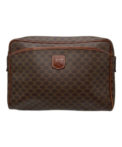 CELINE（セリーヌ）CELINE (セリーヌ) マカダム柄セカンドバッグ　クラッチバッグ ブラウンの古着・服飾アイテム