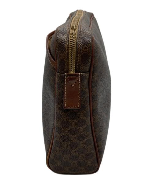 CELINE（セリーヌ）CELINE (セリーヌ) マカダム柄セカンドバッグ　クラッチバッグ ブラウンの古着・服飾アイテム
