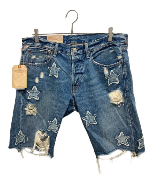 Denim & Supply Ralph Lauren（デニム＆サプライ ラルフローレン）Denim & Supply Ralph Lauren (デニム＆サプライ ラルフローレン) 星柄ハーフパンツ ブルー サイズ:W34の古着・服飾アイテム
