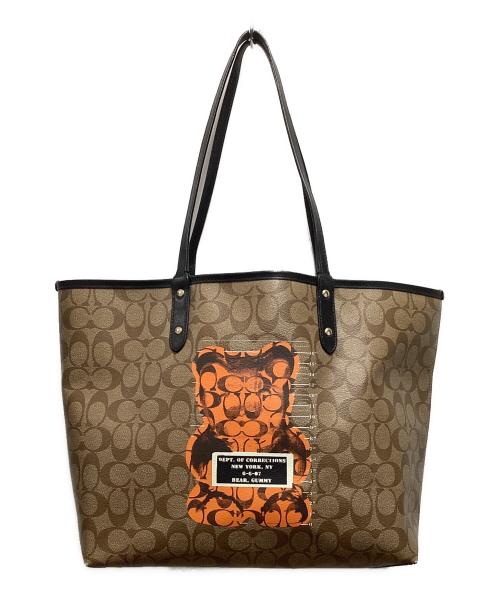 COACH（コーチ）COACH (コーチ) トートバッグ/IMOUC VANDAL GUMMY ヴァンダル ガミー ガミーベア シティトート ブラウンの古着・服飾アイテム