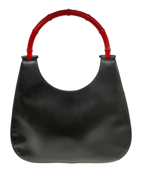 GUCCI（グッチ）GUCCI (グッチ) バンブーレザーワンショルダーバッグ ブラックの古着・服飾アイテム
