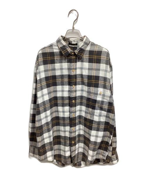 Eddie Bauer（エディーバウアー）Eddie Bauer (エディーバウアー) ヴィンテージチェックシャツ ブラック サイズ:Lの古着・服飾アイテム