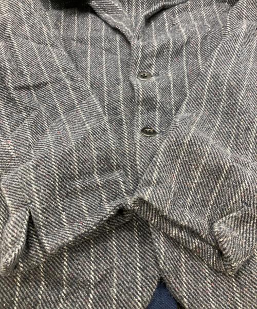 45R（フォーティファイブ・アール）45R (フォーティファイブ・アール) カラーネップストライプテーラードジャケット ネイビー サイズ:２の古着・服飾アイテム