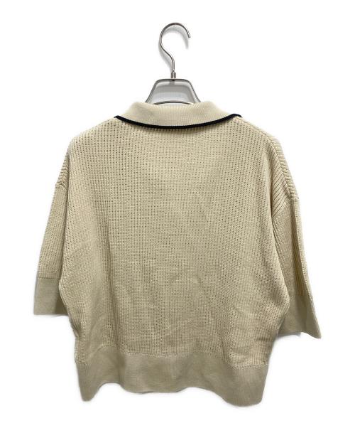 FRED PERRY（フレッドペリー）FRED PERRY (フレッドペリー) Open-Collar Mesh Knit Shirt ベージュ サイズ:38の古着・服飾アイテム