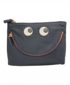 ANYA HINDMARCHアニヤ・ハインドマーチ）の古着「ハッピーアイズセカンドバッグ」｜ブラック