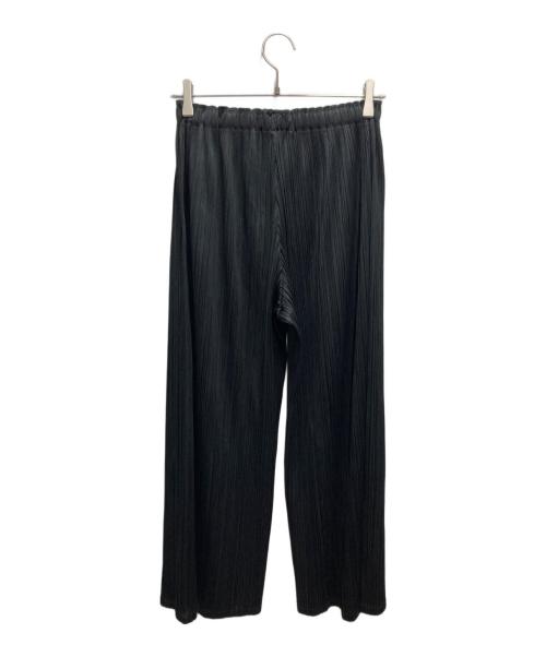 PLEATS PLEASE（プリーツプリーズ）PLEATS PLEASE (プリーツプリーズ) レイヤードスリットワイドプリーツパンツ ブラック サイズ:03の古着・服飾アイテム