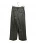 MARKAWARE (マーカウェア) PLEATED WIDE TROUSERS ORGANIC WOOL HEAVY TROPICAL グリーン サイズ:S：12000円