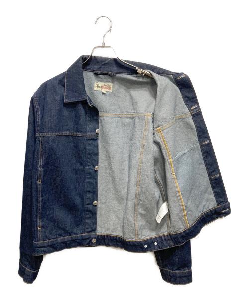 stussy（ステューシー）stussy (ステューシー) TRUCKER JACKET DENIM インディゴ サイズ:Mの古着・服飾アイテム