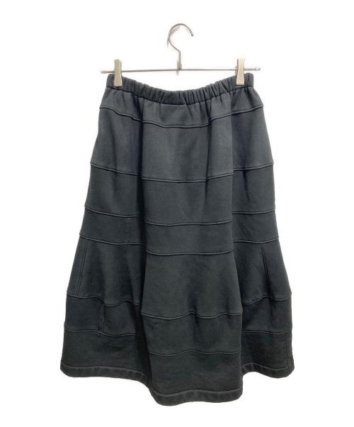 tricot COMME des GARCONS（トリココムデギャルソン）tricot COMME des GARCONS (トリココムデギャルソン) 縮絨ティアードスカート ブラック サイズ:なしの古着・服飾アイテム