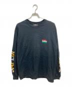 SAPEurサプール）の古着「アームロゴロングカットソー」｜ブラック