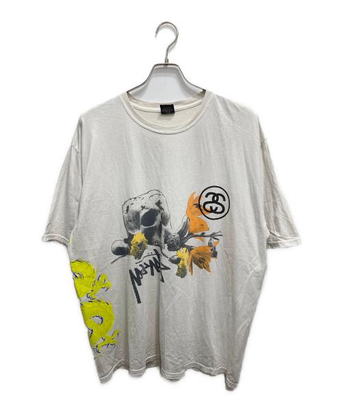 stussy（ステューシー）stussy (ステューシー) テスト ストライク T/	Test Strike Pigment Dyed Tee ブラウン サイズ:XLの古着・服飾アイテム