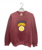 stussyステューシー）の古着「スポーツクルーカレッジスウェット」｜ボルドー