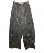 PRANK PROJECTプランクプロジェクト）の古着「Raw Edge Panel Pants」｜ブラック