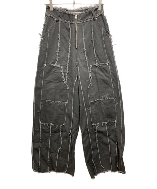 PRANK PROJECT（プランクプロジェクト）PRANK PROJECT (プランクプロジェクト) Raw Edge Panel Pants ブラック サイズ:38の古着・服飾アイテム