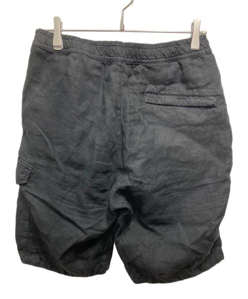 STONE ISLAND（ストーンアイランド）STONE ISLAND (ストーンアイランド) バミューダ リネン カーゴ ショーツ ブラック サイズ:Ⅿの古着・服飾アイテム