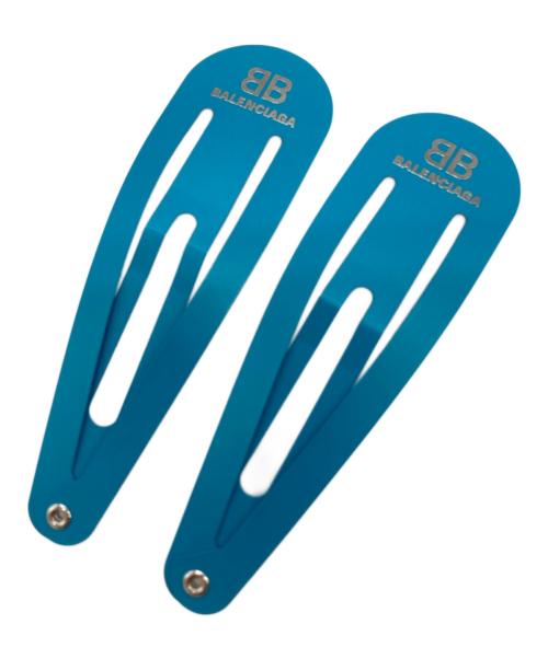 BALENCIAGA（バレンシアガ）BALENCIAGA (バレンシアガ) HOLLI XXL/スナップクリップ 2点セット ブルーの古着・服飾アイテム