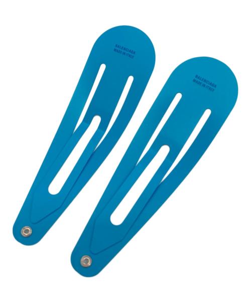 BALENCIAGA（バレンシアガ）BALENCIAGA (バレンシアガ) HOLLI XXL/スナップクリップ 2点セット ブルーの古着・服飾アイテム