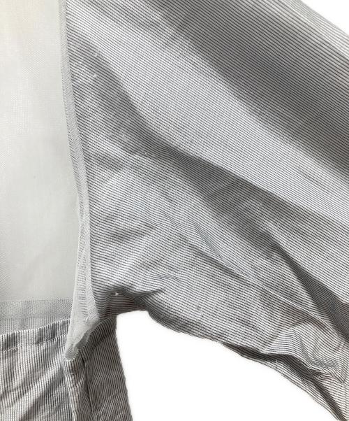 MAISON SPECIAL（メゾンスペシャル）MAISON SPECIAL (メゾンスペシャル) Tulle Docking Sheer Oversized Shirt グレー サイズ:FREEの古着・服飾アイテム