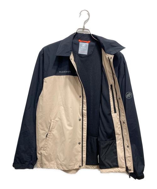 MAMMUT（マムート）MAMMUT (マムート) ユーティリティ コーチ ジャケット アジアンフィット ベージュ×ブラック サイズ:XLの古着・服飾アイテム