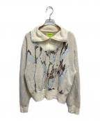 ODAKHAオダカ）の古着「チューリップジップアップニット」｜ベージュ