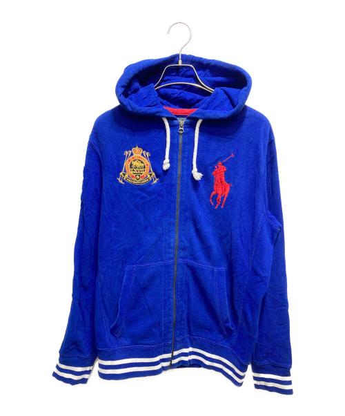 POLO RALPH LAUREN（ポロ・ラルフローレン）POLO RALPH LAUREN (ポロ・ラルフローレン) ビックポニー ジップパーカー ブルー サイズ:Sの古着・服飾アイテム